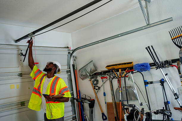 Professional Garage Door Panel Replacement technician working in Amberley, OH